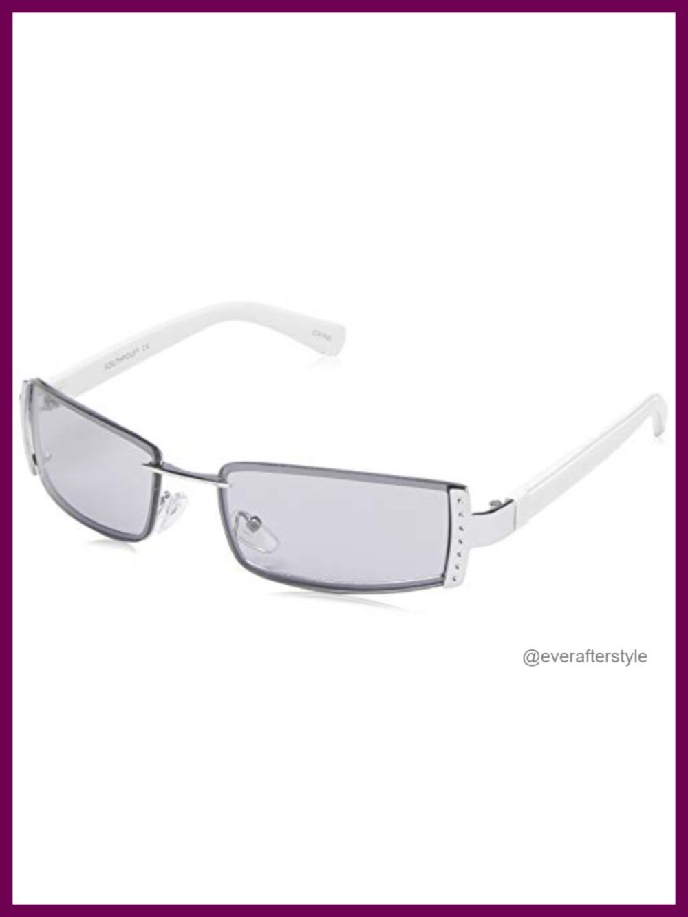 Slim Retro Metal Rectangular Sunglasses UV400 Protection 51mm